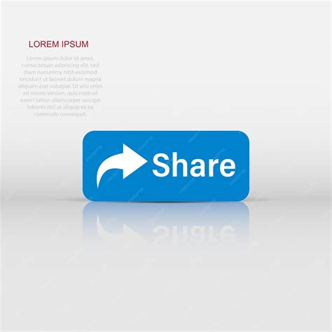 Premium Vector | Share button icon in flat style Arrow sign vector