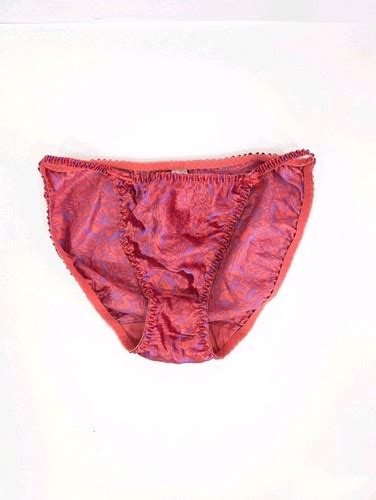 Vintage Delicates Satin Bikini Sz 7 Women String Underwear Floral Panty Vtg EBay