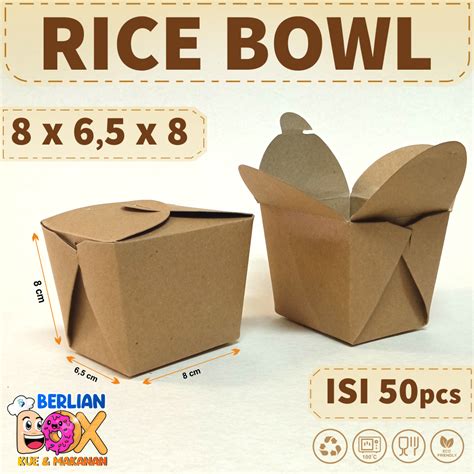 Jual Rice Box Paper Paper Rice Box Food Pail Lunch Box Kertas Dus