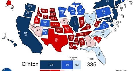 The Electoral College Map 92316