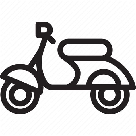 Pickup Scooter Two Wheeler Vehichle Icon