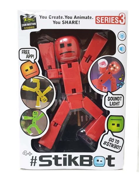 Купить Большая фигурка Стикбот красная Stikbot 20 см. недорого в ...