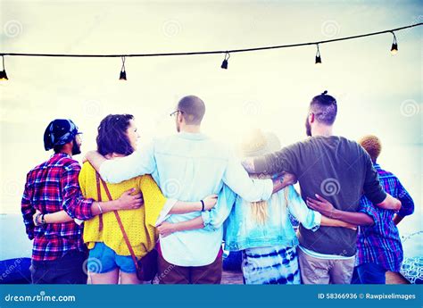 Friends Friendship Group Hug Relationship Concept Stock Photo - Image of beautiful, group: 58366936