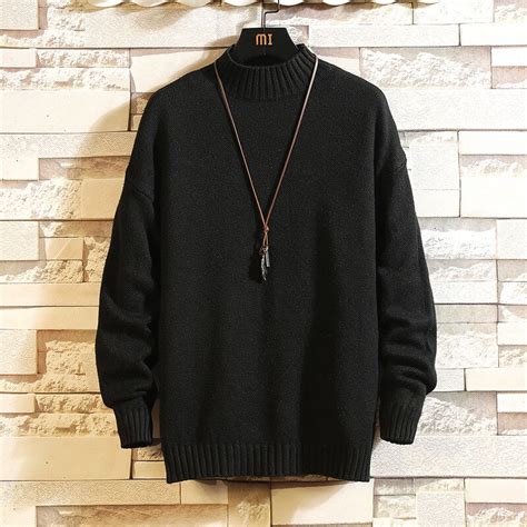 High Quality Mens Knitted Sweater Autumn Winter Brand Striped Pullovers Knitwear 2020 Oversize