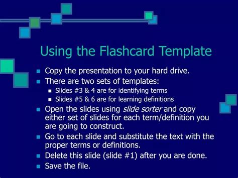 Ppt Using The Flashcard Template Powerpoint Presentation Free