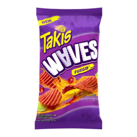 Takis Waves Fuego Hot Chili Pepper Lime Wavy Potato Chips Foodland