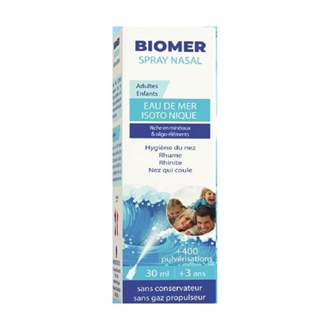 Biomer Spray Nasal Enfant Adulte Eau De Mer Isotonique Ml Au Meilleur