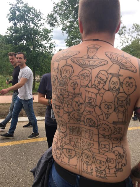 This guy’s full back tattoo of South Park characters : r/mildlyinteresting