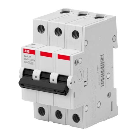 Выключатель автоматический модульный 3п C 16А 4 5кА Basic M BMS413C16