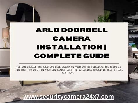 PPT - Arlo Doorbell Camera Installation Complete Guide PowerPoint Presentation - ID:11609469