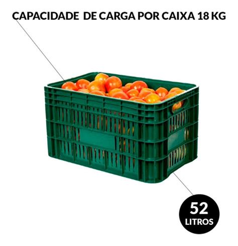 Caixas Agr Cola Hortifr Ti Empilh Vel Organizadora Feira