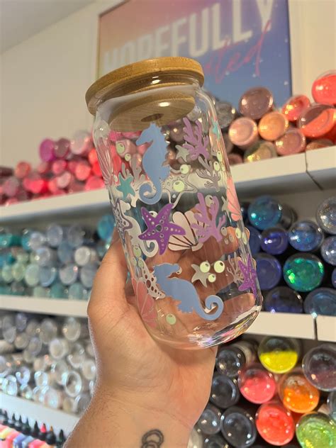 Ocean Glass Tumbler With Lid Hopefully Created