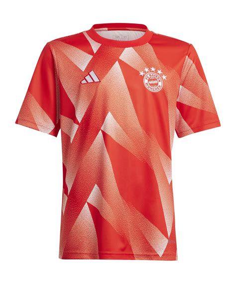 adidas FC Bayern München Prematch Shirt 2023 2024 Kids Rot rot