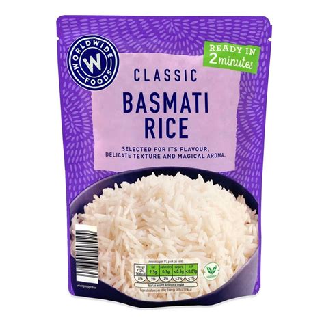 Classic Basmati Rice 250g Worldwide Foods ALDI IE