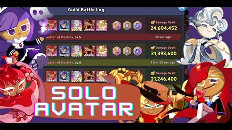 Soloing Avatar From Level To In Guild Battle Cookie Run Kingdom