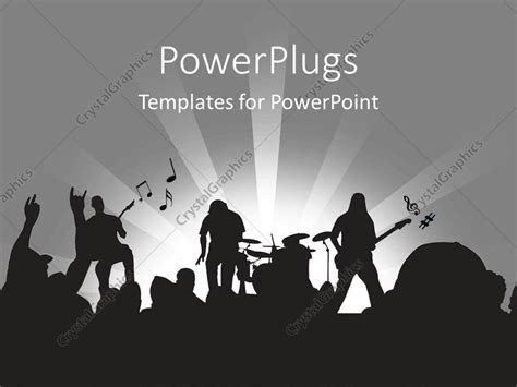 Powerpoint Template Rock Band Playing On Stage In Concert 20912