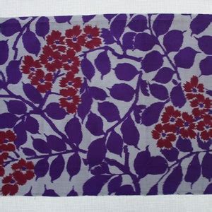 Japanese Vintage Silk Textile Meisen Pre Dyed Ikat Textile Flower