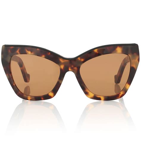 Loewe Cat Eye Acetate Sunglasses In Brown Lyst