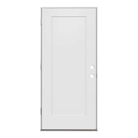 JELD-WEN Right-Hand Outswing Primed Steel Prehung Entry Door with ...