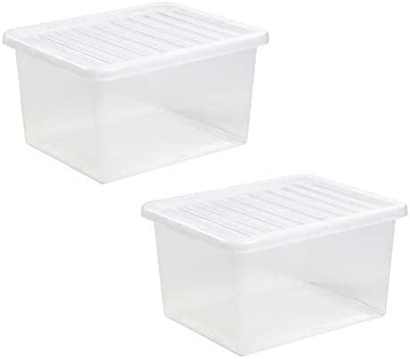 Jms We Create Smile Set Of L Crystal Clear Plastic Storage