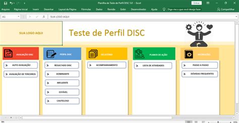 Planilha De Teste Perfil Disc Funcionamento Geral Planilha Excel Porn