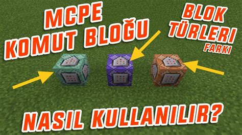 MCPE KOMUT BLOĞU NASIL KULLANILIR Minecraft Komut Okulu 13 YouTube