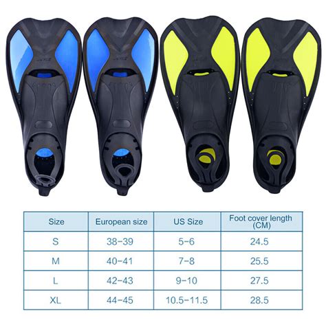 Diving Swimming Fins Adults Flexible Submersible Foot Flippers Blue M