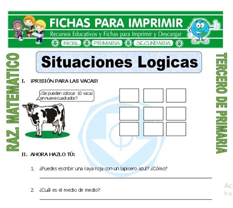 Ejercicios De Razonamiento Matematico Para Tercero De Primaria Fichas