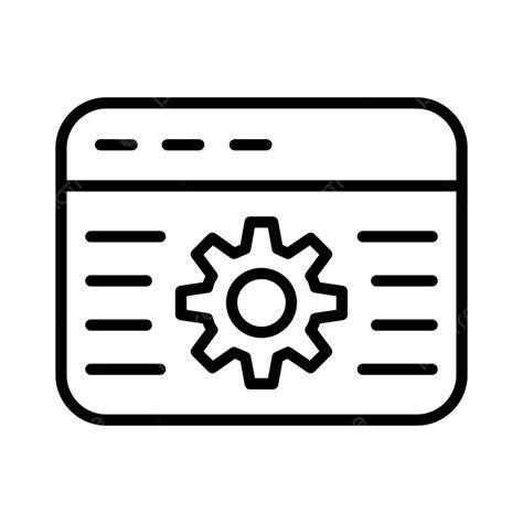 Icono De Línea De Configuración Del Navegador Vector Png Navegador