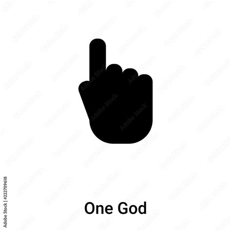 One God icon vector isolated on white background, logo concept of One God sign on transparent ...