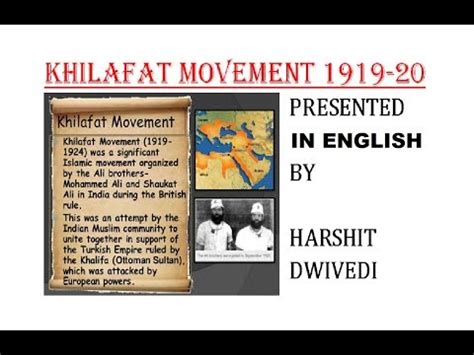 Khilafat Movement of India Video Lecture - UPSC