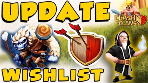 Clash Of Clans New Character Yeti New Heroes Custom Shields And Clan War Chat Update