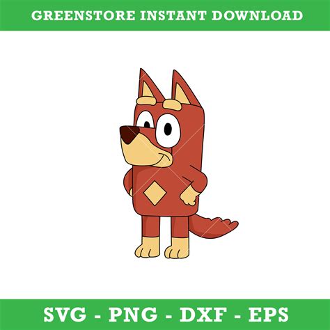 Rusty Heeler Svg Rusty Bluey Svg Rusty Dog Svg Bluey Svg Inspire