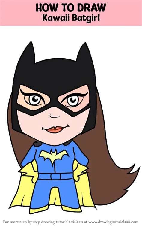 How To Draw Kawaii Batgirl Kawaii Characters Step By Step