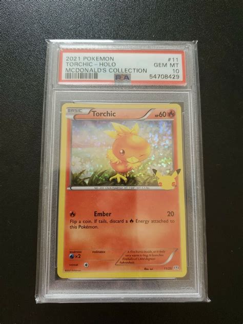 Pokemon Mcdonalds Collection Torchic Holo Th Anniversary Gem