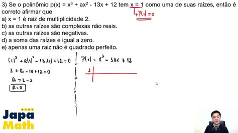 Prova Resolvida Espcex Equa O Polinomial Youtube