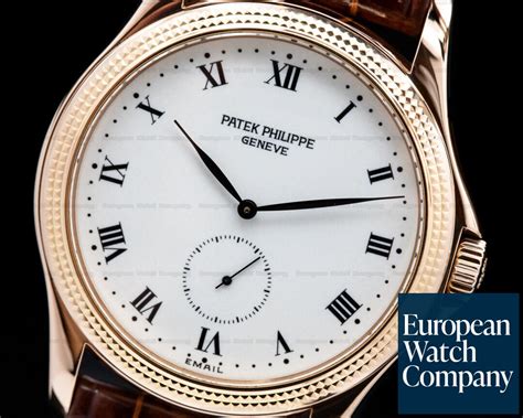 Patek Philippe 5115r 001 Calatrava Manual Wind Enamel Dial 18k Rose