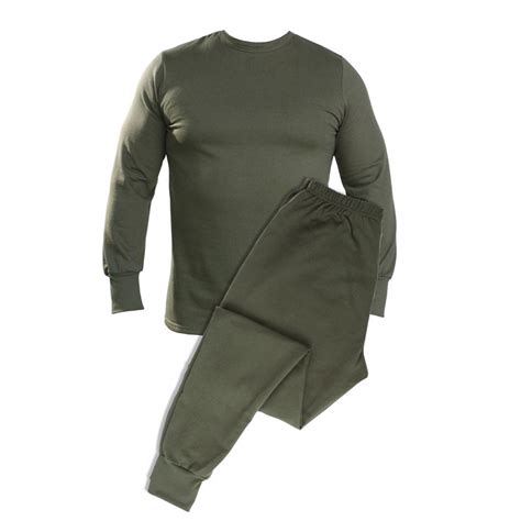 Белье трикотажное с начесом мужское олива • KMF-SHOP