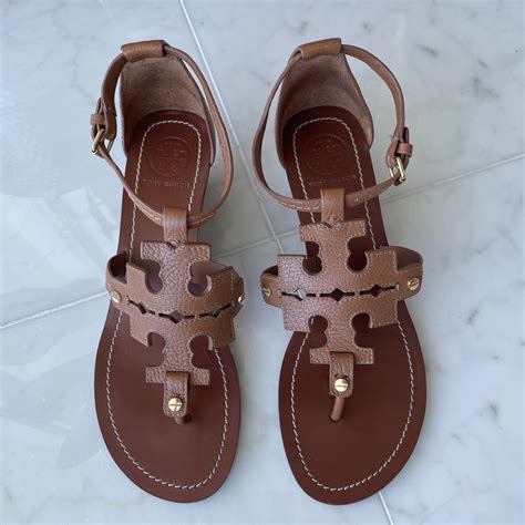 Tory Burch Chandler Logo Wedge Sandal Nude Size Gem