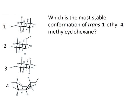 Solved Which Is The Most Stable Conformation Of Chegg