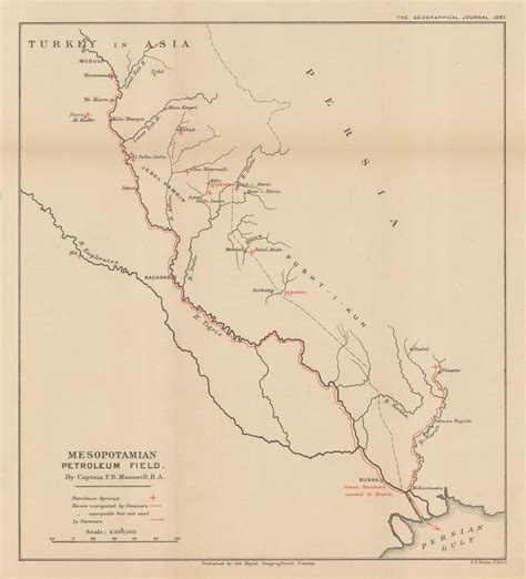 Royal Geographical Society (RGS), Early map of the Iraqi Oil Fields