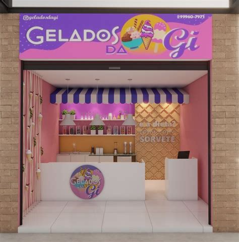 Sorveteria Gelateria em 2022 Sorvete Tomando sorvete Decoração