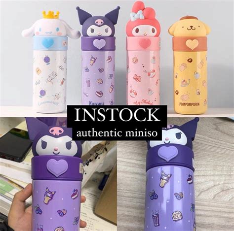 Instock Authentic Miniso Sanrio Tumbler Bottle Kuromi Cinnamoroll My