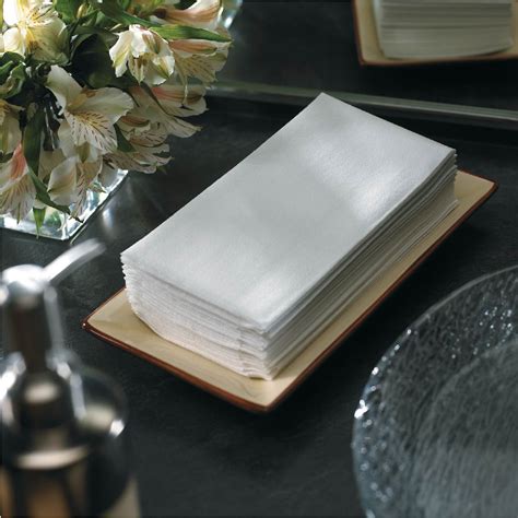 Linen Like Tissue Guest Towels Fold White Plain Airlaid Tissue