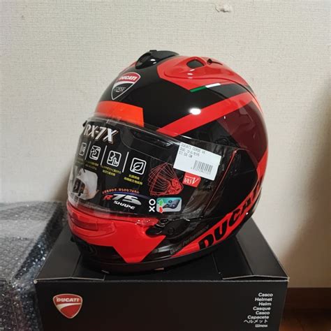 代購代標第一品牌樂淘letao新品未使用Ducati Corse V6 フルフェイスヘルメット モデル Arai RX 7X