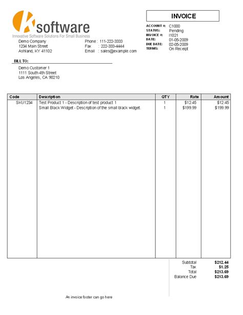 Invoice Template With Logo | Invoice Template Ideas