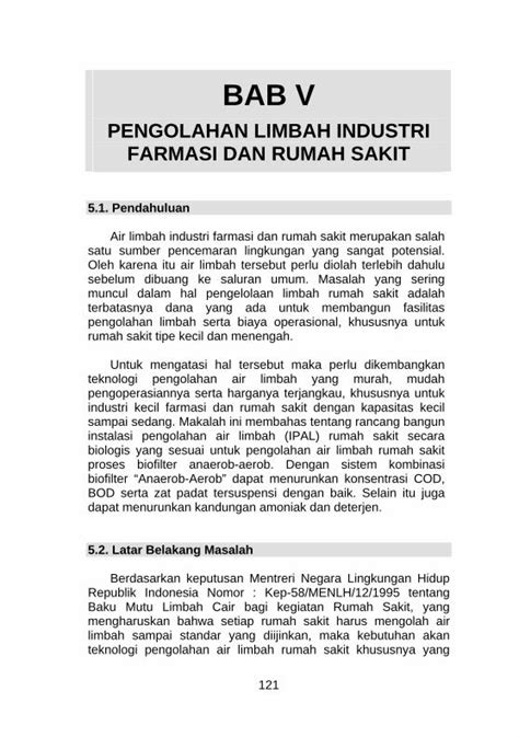 PDF Pengolahan Limbah Industri Farmasi Dan Rumah PDF Filepembuangan