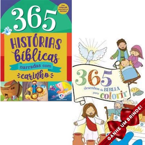 Combo Livro 365 Histórias Bíblicas Narradas Carinho Livro 333