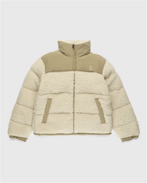 The North Face Sherpa Nuptse Jacket Bleached Sand Kelp Tan