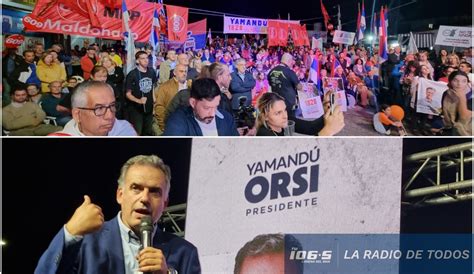 Frente Amplio celebró acto político con Yamandú Orsi en Maldonado Nuevo